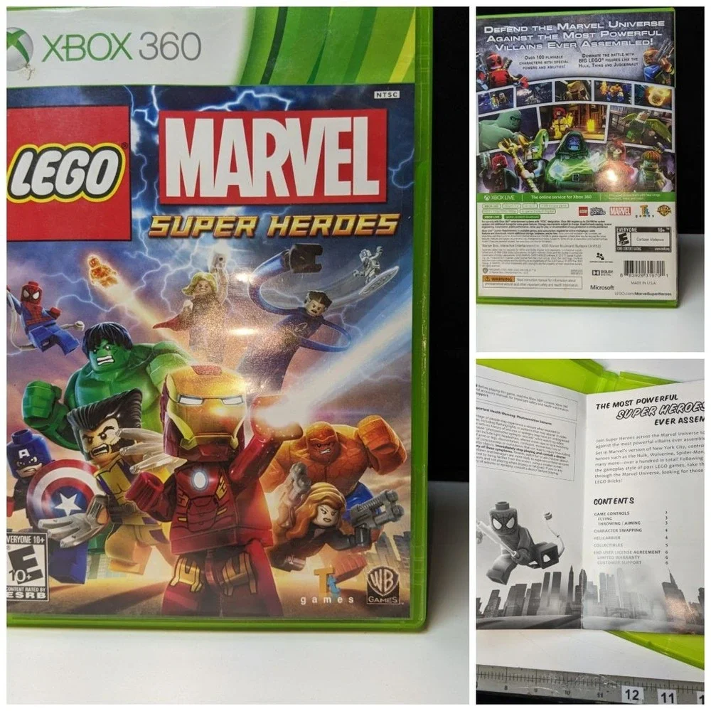 LEGO MARVEL Super Heroes Xbox 360 2013 Complete CIB Disc Case Manual